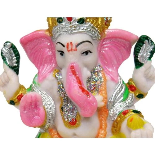 Détail de Statue Ganesh en résine, sculpture hindoue, idole décorative