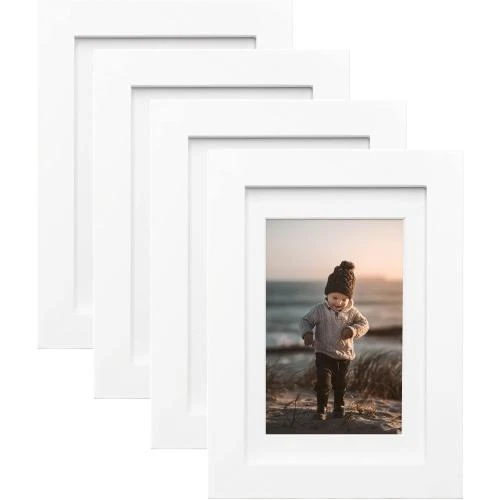 Cadres photo blancs Kinlink, bois, plexiglas acrylique - Vue principale