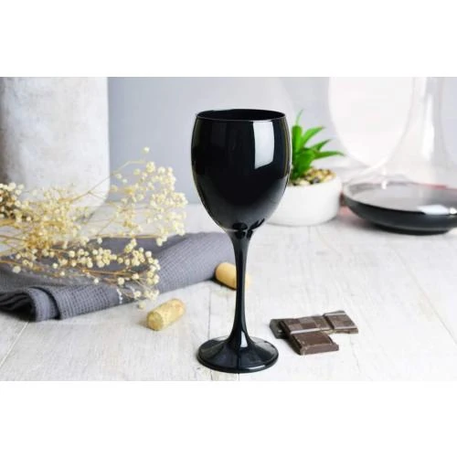 Détail de Verres à vin rouge noirs Sendez, lot de 6 unités