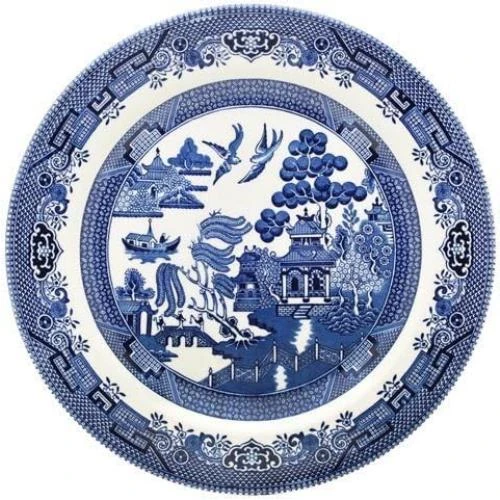 Assiette Blue Willow Churchill China, lot de 6 - Vue principale