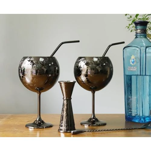 Zoom sur Verres à Gin Tonic SHINY STAR IN THE DARK SKY, Inox