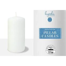 Bougies Blanches Piliers Inodores, Pack de 6, Europe en situation