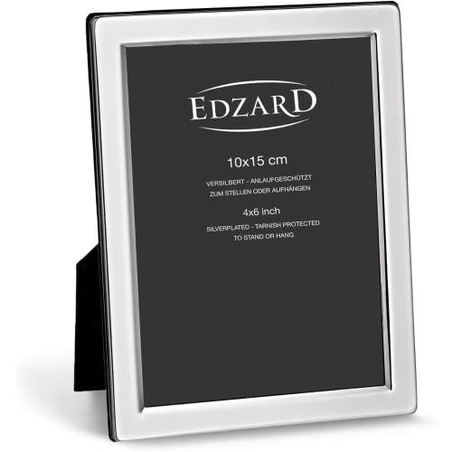 Cadre Photo Salerno Edzard, argenté, résistant ternissement - Vue principale