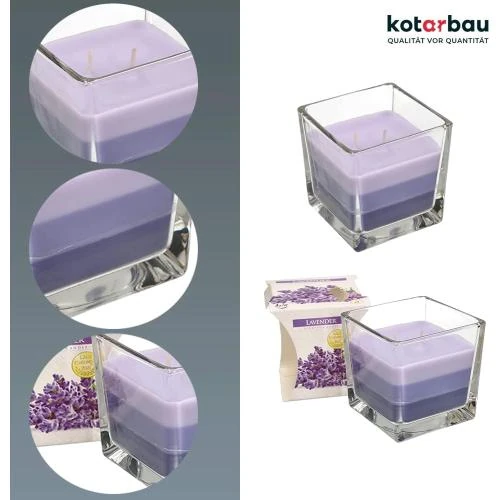 Zoom sur Bougie parfumée KOTARBAU 2 mèches Lavande, idée cadeau