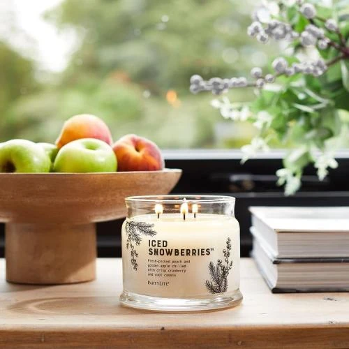 Zoom sur Bougie 3 mèches PartyLite, parfum Fruit Glaces