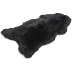 Peau de Mouton Agneau Noir, Douceur, Confort, Décoration