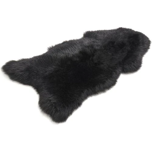 Peau de Mouton Agneau Noir, Douceur, Confort, Décoration - Vue principale