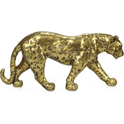 Figurine Polyduke guépard moderne, décoration intérieure dorée