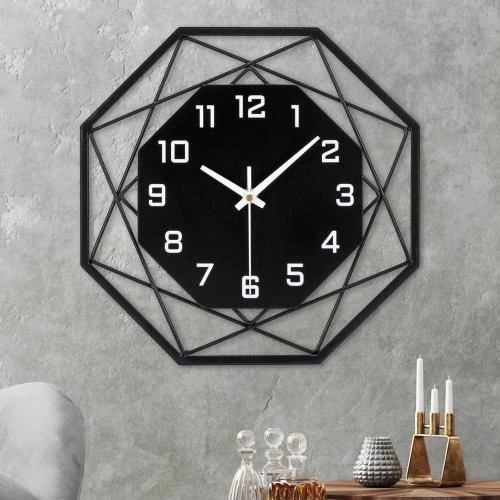 Horloge Murale VIVILINEN Métal Vintage Silencieuse - Vue principale