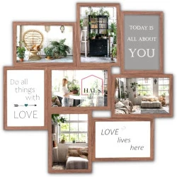 Cadre Photo Mural Stockholm Haes Deco, Bois Marron Foncé