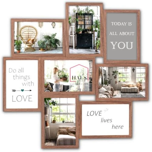 Cadre Photo Mural Stockholm Haes Deco, Bois Marron Foncé - Vue principale