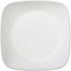 Assiette carrée blanche, set de 4, CORELLE