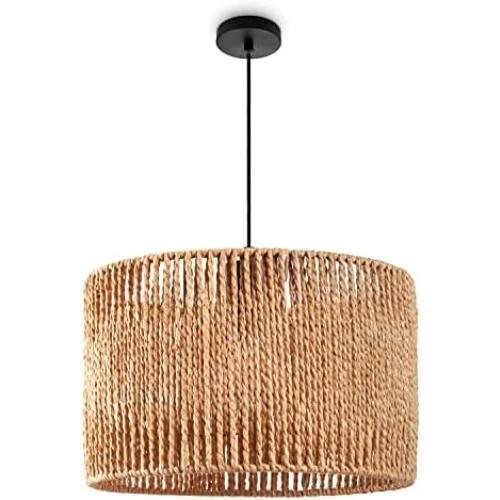 Lampe Suspendue Rotin Boho E27 pour Salle à Manger Paco Home - Vue principale