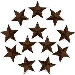 Étoiles de Grange en Métal Rouillé, Décoration Murale