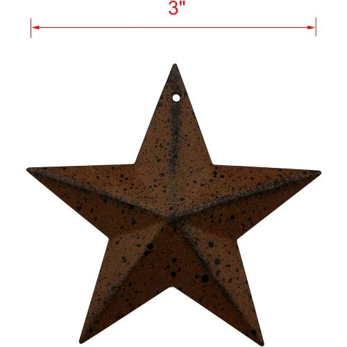 Zoom sur Étoiles de Grange en Métal Rouillé, Décoration Murale