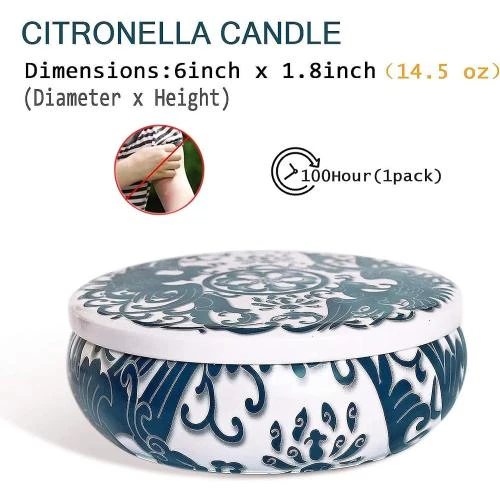 Détail de Bougie Citronnelle Anti Moustique AMAYGA, Cire de Soja
