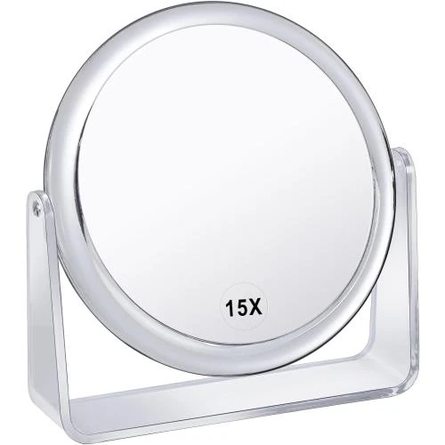 Miroir maquillage grossissant 15x, double face, portable - Vue principale