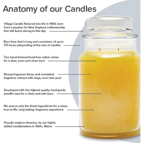 Détail de Bougie parfumée Village Candle, pivoine fraîche, verre 760 ml