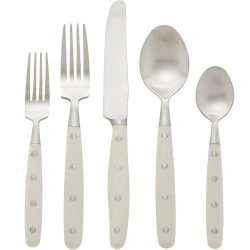 Couverts en acier inoxydable Ginkgo, argent, 20 pièces