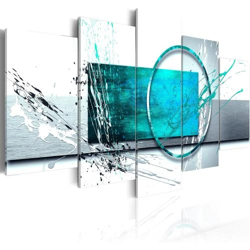Murando Tableau Abstrait 5 Parties Toile Cadre Bois - Vue principale