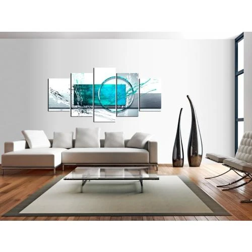 Détail de Murando Tableau Abstrait 5 Parties Toile Cadre Bois