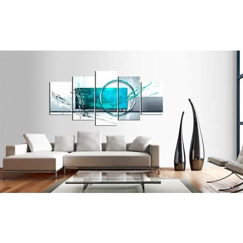 Zoom sur Murando Tableau Abstrait 5 Parties Toile Cadre Bois