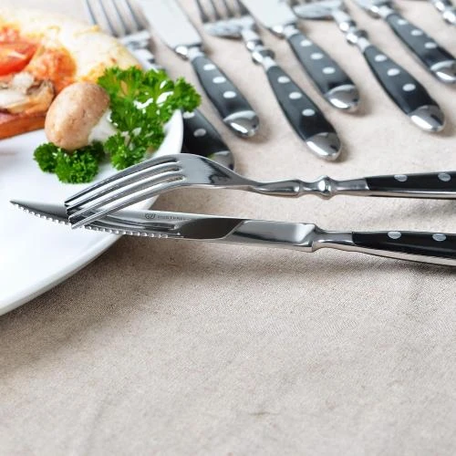 Zoom sur GRAWE Couverts Steak Pizza Nuremberg, Kit 12 pièces
