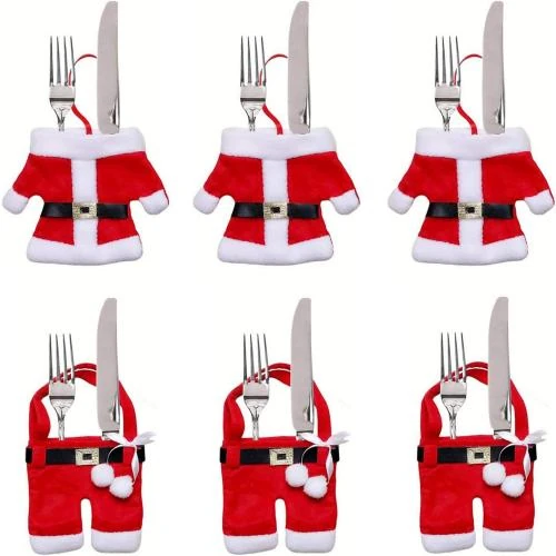 Porte Couverts Noël Original, Costume Père Noël, 6 pièces - Vue principale