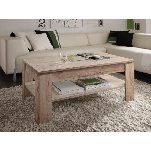 Détail de Table Basse Melamine Chêne Sable Trendteam Smart Living