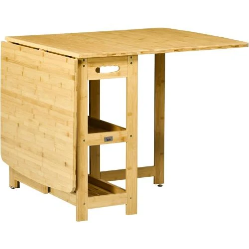 Table pliante salle à manger, compartiments, bambou, bois naturel - Vue principale