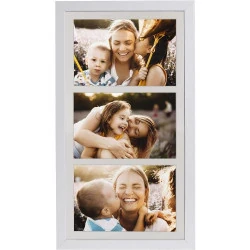 Cadre multi photo triptyque, blanc, 3 photos 10x15 cm