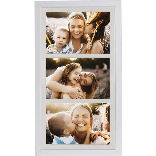 Cadre multi photo triptyque, blanc, 3 photos 10x15 cm - Vue principale