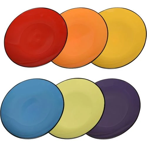 Détail de Assiettes à salade colorées Klikel, céramique, lave-vaisselle
