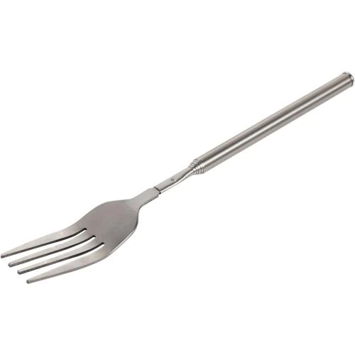 Fourchette Télescopique Acier Inoxydable, Manche Long, BBQ - Vue principale