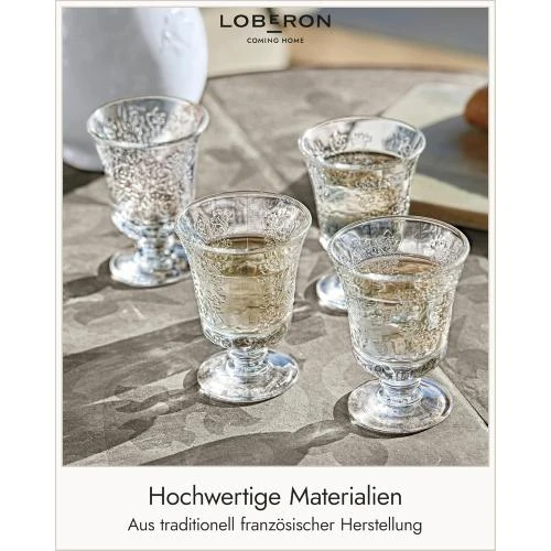 Zoom sur Verres à eau Abele, lot de 6, fabrication française, transparents
