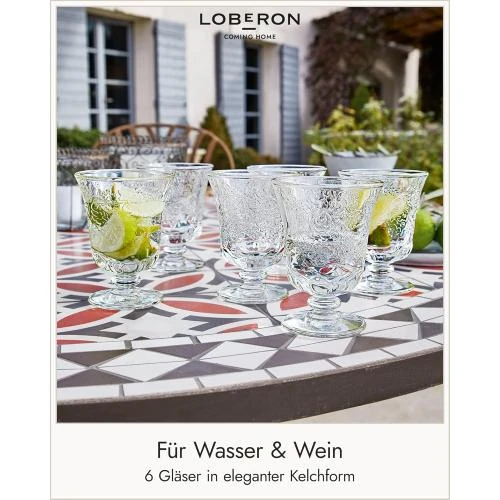 Détail de Verres à eau Abele, lot de 6, fabrication française, transparents