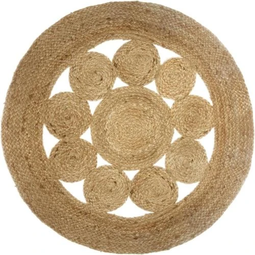 Tapis ajouré Esra jute D80 cm Atmosphera - Vue principale