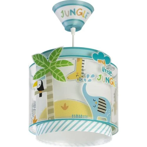 Détail de Lampe suspension enfant Little Jungle, animaux colorés
