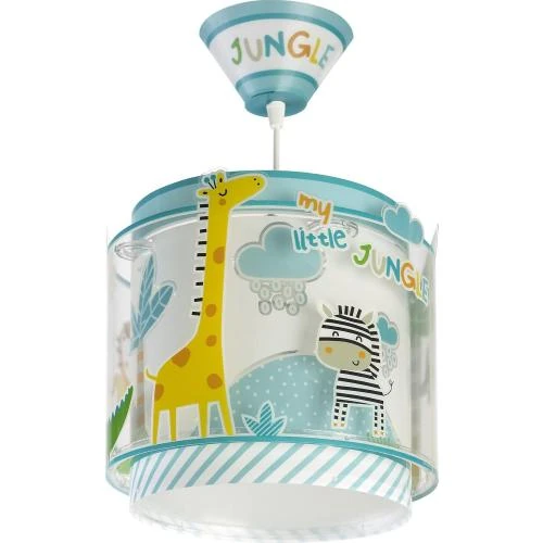 Zoom sur Lampe suspension enfant Little Jungle, animaux colorés