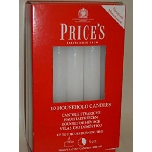 Price's Candles, Lot 4 Boîtes 10 Bougies Blancs - Vue principale