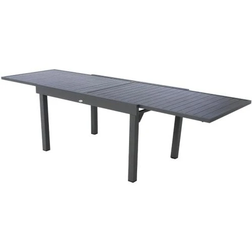 Zoom sur Table Extensible Hesperide Piazza Alu 6-10 Places Graphite