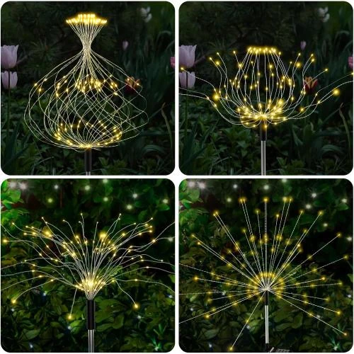 Détail de Lumières Solaires Extérieures, 240 LEDs, Blanc Chaud, Décoration