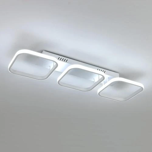 Plafonnier LED Aiskdan, Moderne, Minimaliste, 3 Têtes, 6000K - Vue principale