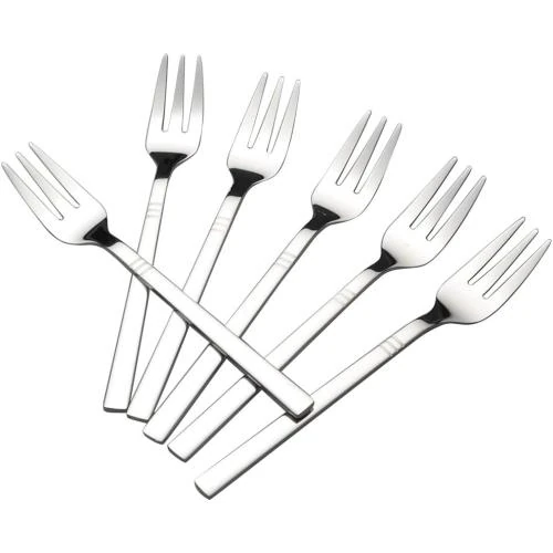 Lot 12 Fourchettes Gâteaux, Acier Inoxydable, Dessert - Vue principale