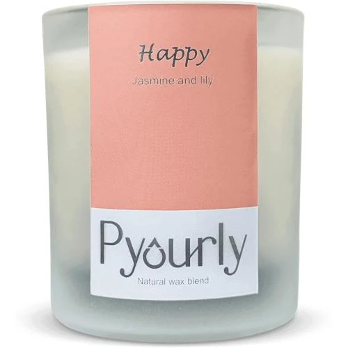 Bougie parfumée jasmin, cire luxe non toxique, 40h - Vue principale