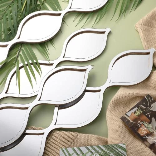 Zoom sur Miroir goutte d'eau, décoration murale moderne, élégant