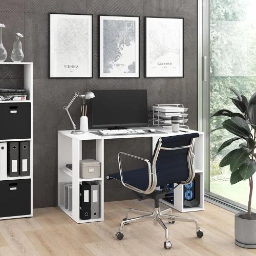 Détail de Bureau Arian Vicco, Blanc, Design Moderne, Fonctionnel
