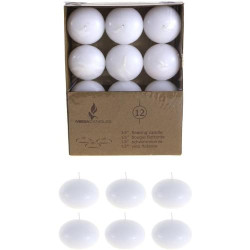 Présentation Bougies Flottantes Non Parfumées Mega Candles, Blanc