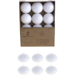 Bougies Flottantes Non Parfumées Mega Candles, Blanc