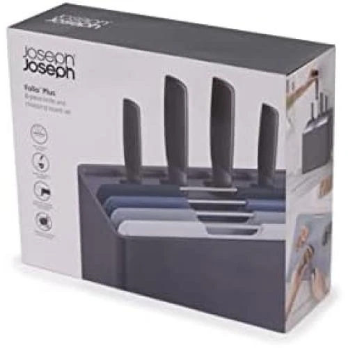Zoom sur Joseph Joseph Folio Plus: Ensemble Couteaux et Planches Premium